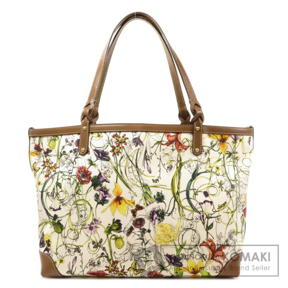 Gucci Flora Flower Tote Bag Canvas